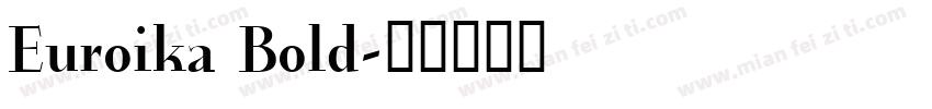 Euroika Bold字体转换